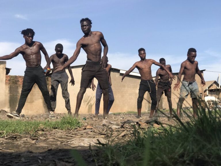 A group of students practicing their performance
