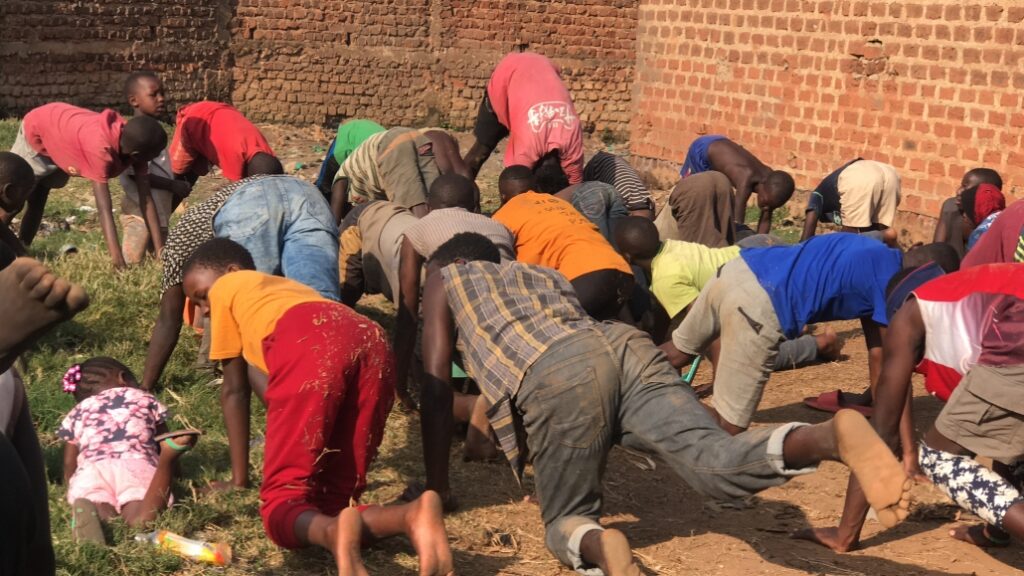 Group of students participating in an activity